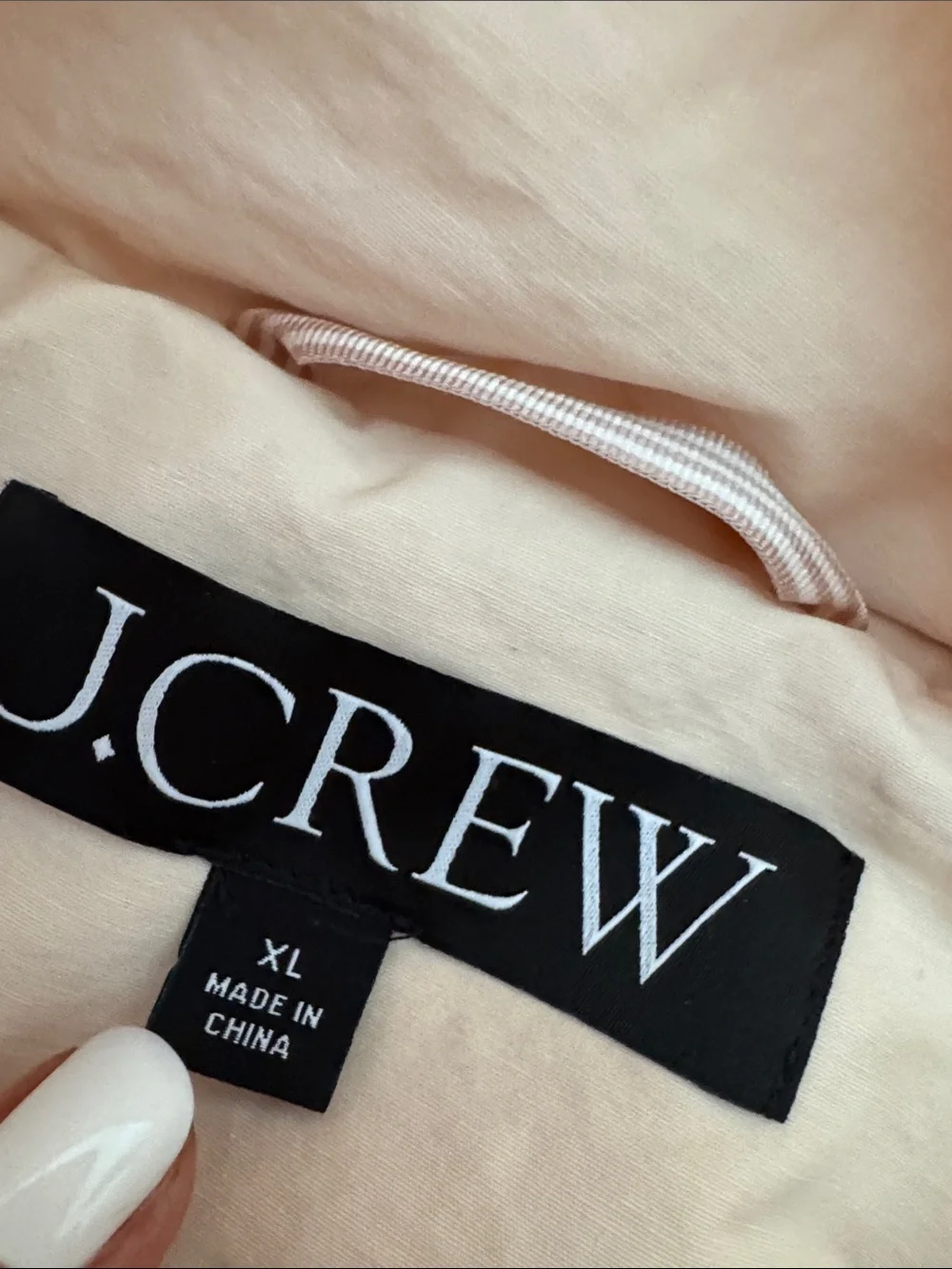 J Crew Perfect Lightweight Jacket beige Hooded Rain Utility Coat Womens XL